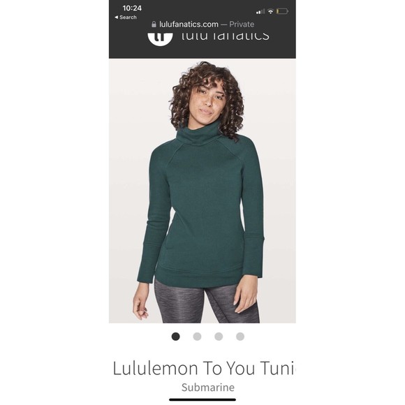 LULULEMON Sweatshirt Womens 4 Blue Teal To You Tunic Submarine Turtleneck - Picture 8 of 10